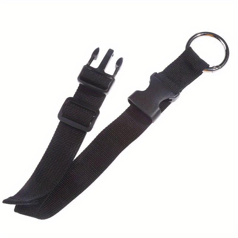 Versatile Black Nylon Luggage Strap - Durable Anti-Theft Gripper with Handbag Clip for Easy Carry, Perfect for Travel & Everyday Use