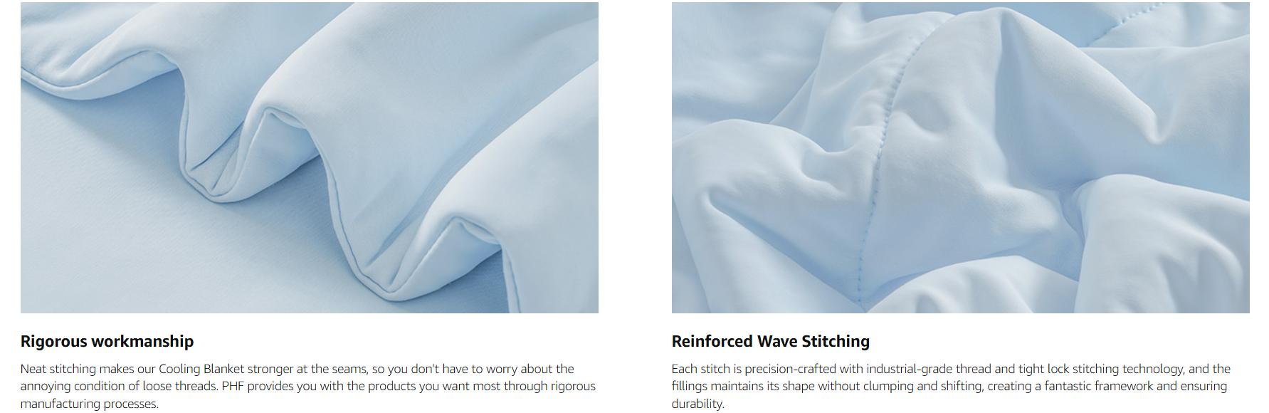 PHF Soft Cooling Blanket for Hot Sleepers and Night Sweats, Summer Cozy Breathable Blanket, Q-MAX>0.45 Absorb Body Heat & Dual-Sided Cool Design, Ideal Gift