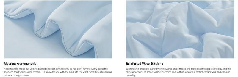 PHF Soft Cooling Blanket for Hot Sleepers and Night Sweats, Summer Cozy Breathable Blanket, Q-MAX>0.45 Absorb Body Heat & Dual-Sided Cool Design, Ideal Gift