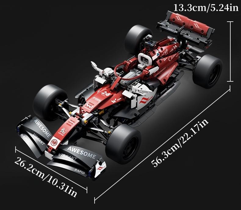 1:10 Classic Formula One F1 Building Model Set, Movie Inspired Bricks, Customizable Tech Toy, Adult Kids Holiday Gift, High Detail Collectible