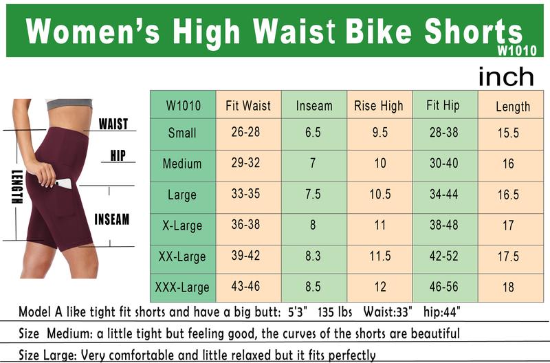 CADMUS Outdoorfun Pack of 3 Women's High Waist Spandex Yoga Shorts for Bike Running Two Side Pockets