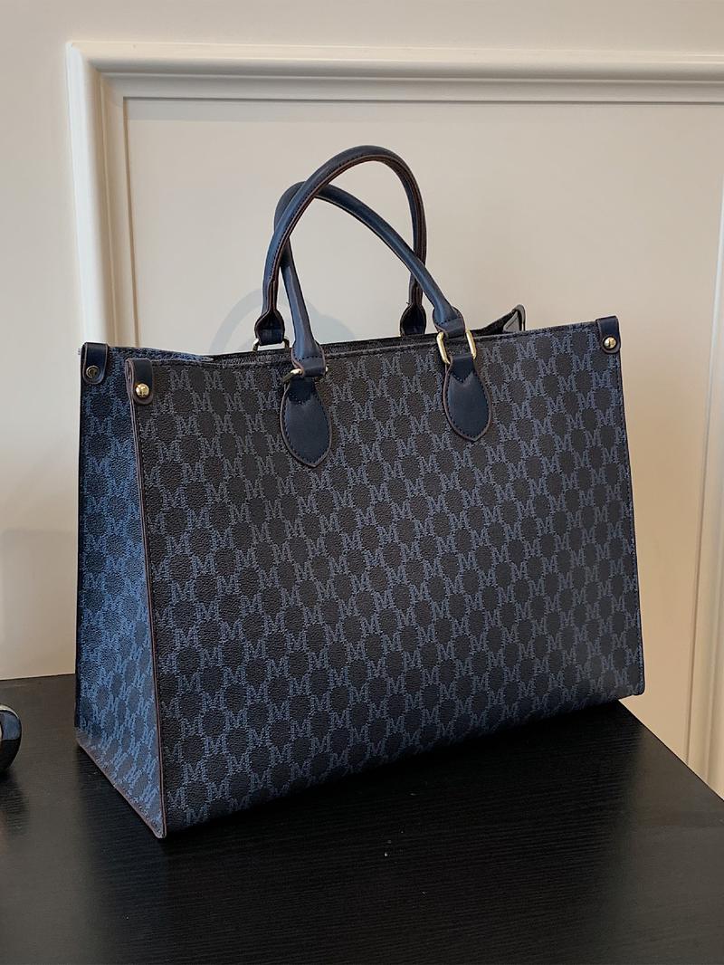 Fashionable Plaid Pattern Tote Bag, Casual Versatile Shoulder Bag for Women, Trendy Commuter Bag for Daily Used