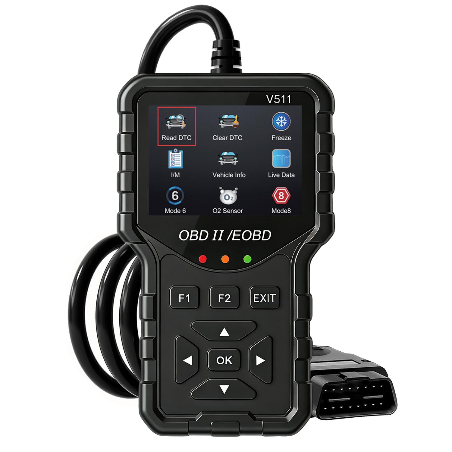 Professional Obd2 Scanner, Enhanced Engine Fault Code Reader and Reset Tool, Advanced Obdii/eobd Car Diagnostic Scan for Mode 6/mode 8 Vehicles