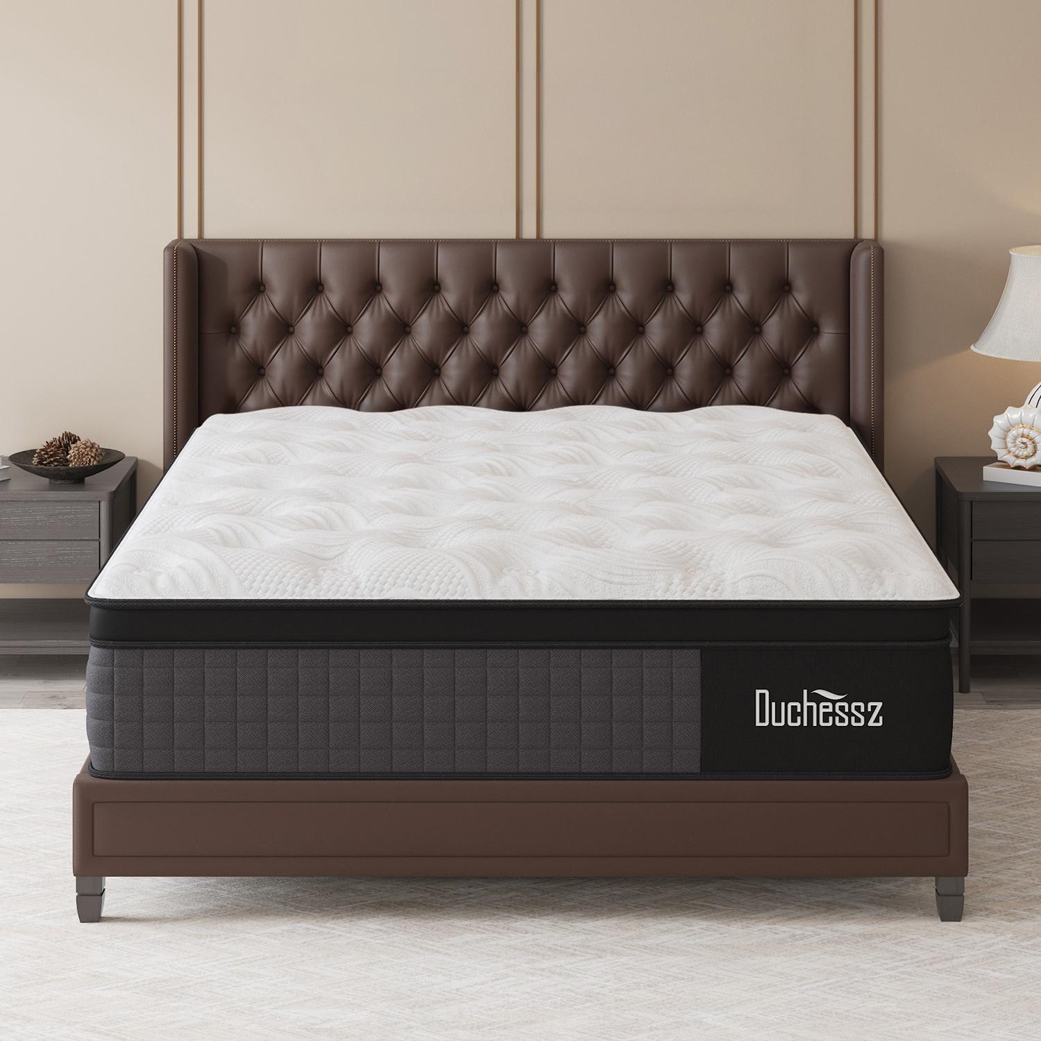 Twin Full Queen King Mattress, 10"12"14" Hybrid Mattress with Gel Memory Foam and Individually Pocket Innerspring Euro Top Mattresses Medium Firm for Motion Isolation, Edge Support, 100 Night Trial