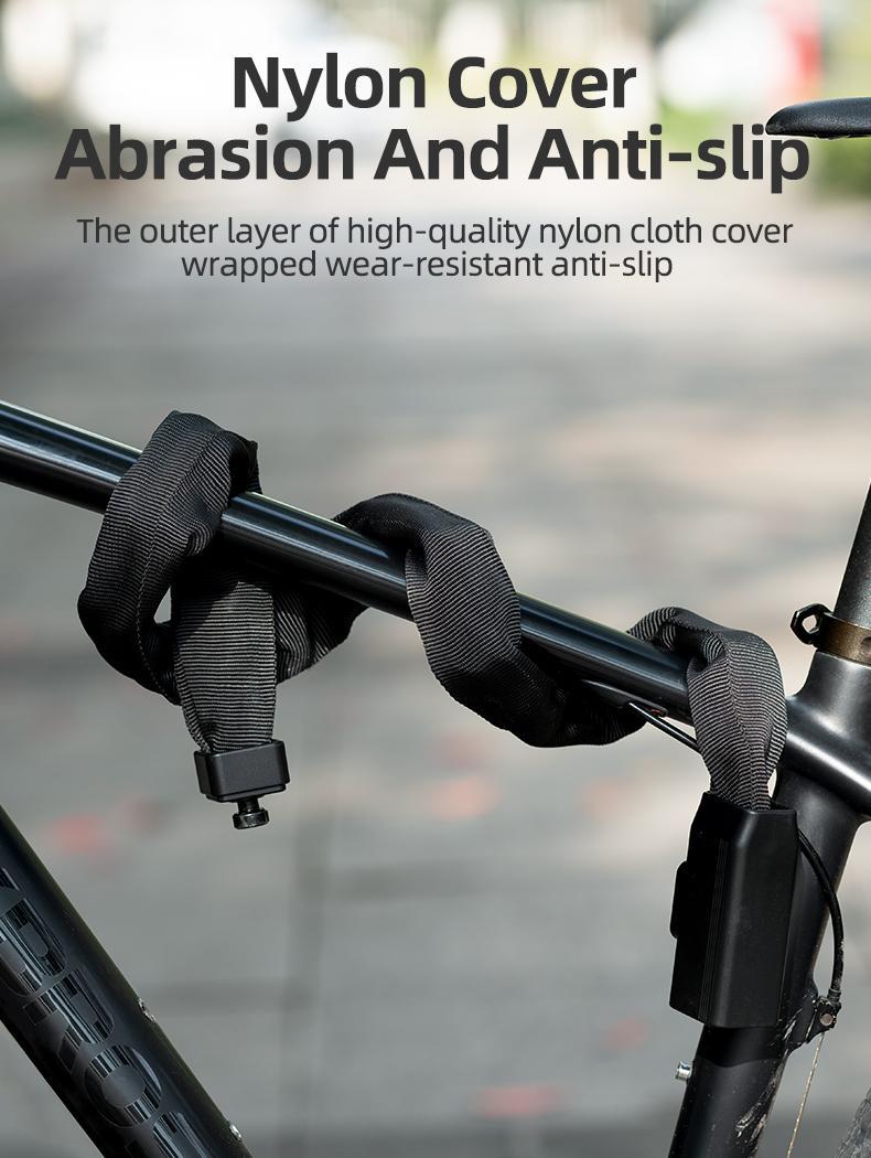 ROCKBROS Bike Chain Lock 3.18ft Heavy Duty Motorcycle Chain Locks 8mm Thick Anti-Theft Security Bicycle Lock with 2 Keys for Mountain Road Electric Bike, Motorcycles, Scooter, Door, Gates