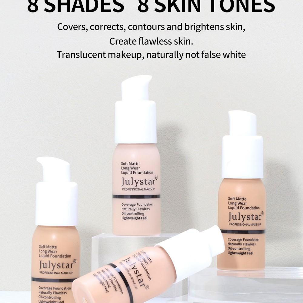 High Coverage Matte Foundation, Oil Control, Waterproof, Long-Lasting, Non-Shedding, Lightweight, 30ML X 3, Multi-Pack Cosmetics