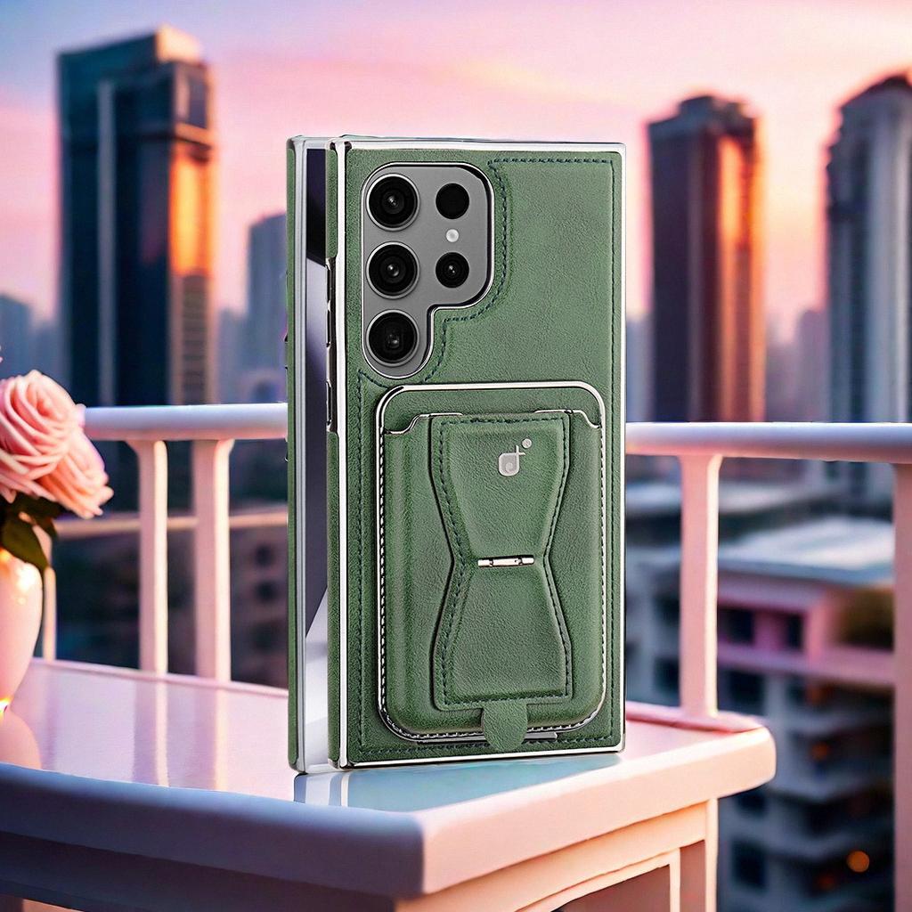 For  S24/S22/S23 magnetic card bag wallet style high-end business and fashion phone case