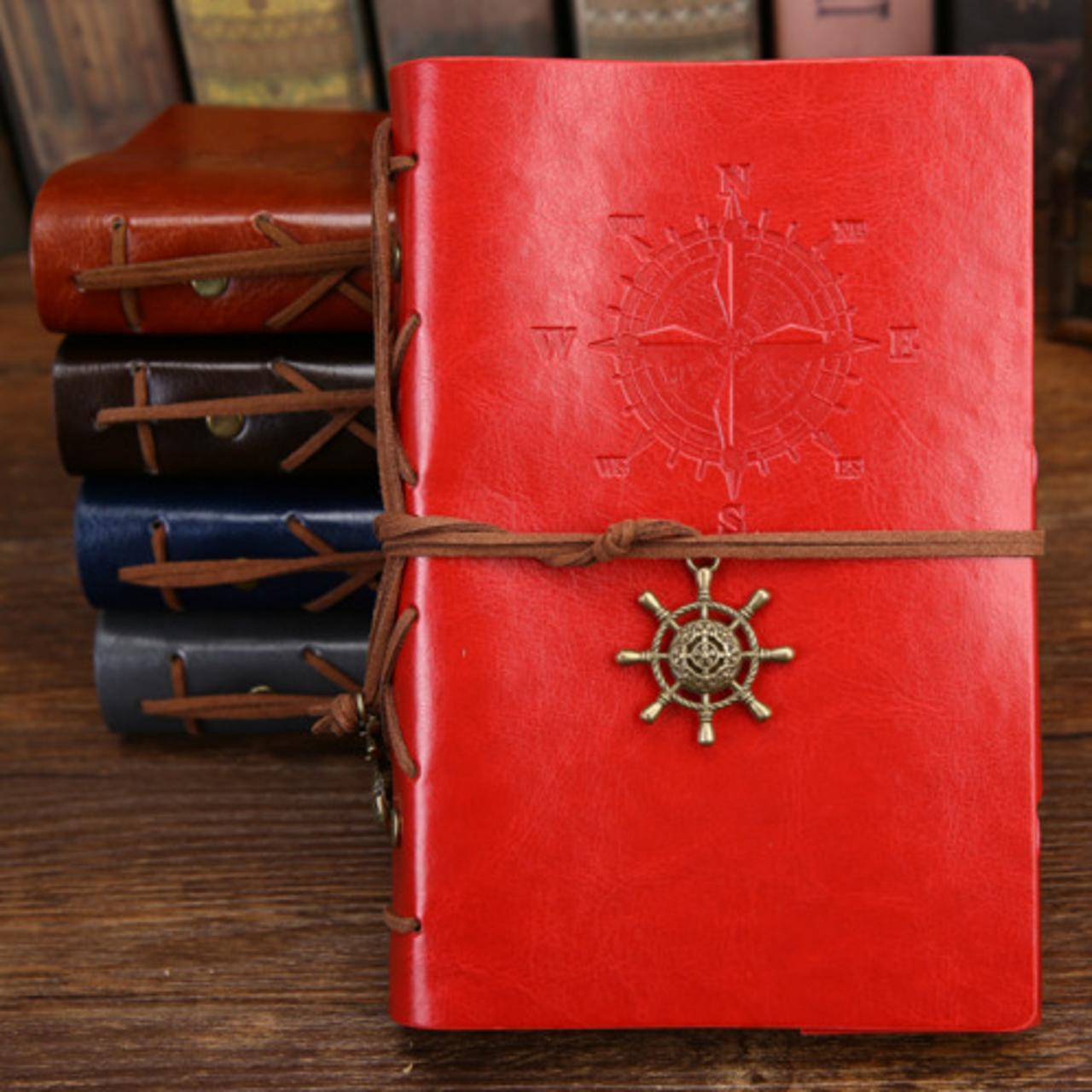 A6 PU Leather Cover Notebook with Pendant, Portable Travel Journal for Students and Office Use, Personalized Loose Leaf School Supplies, Student Essentials