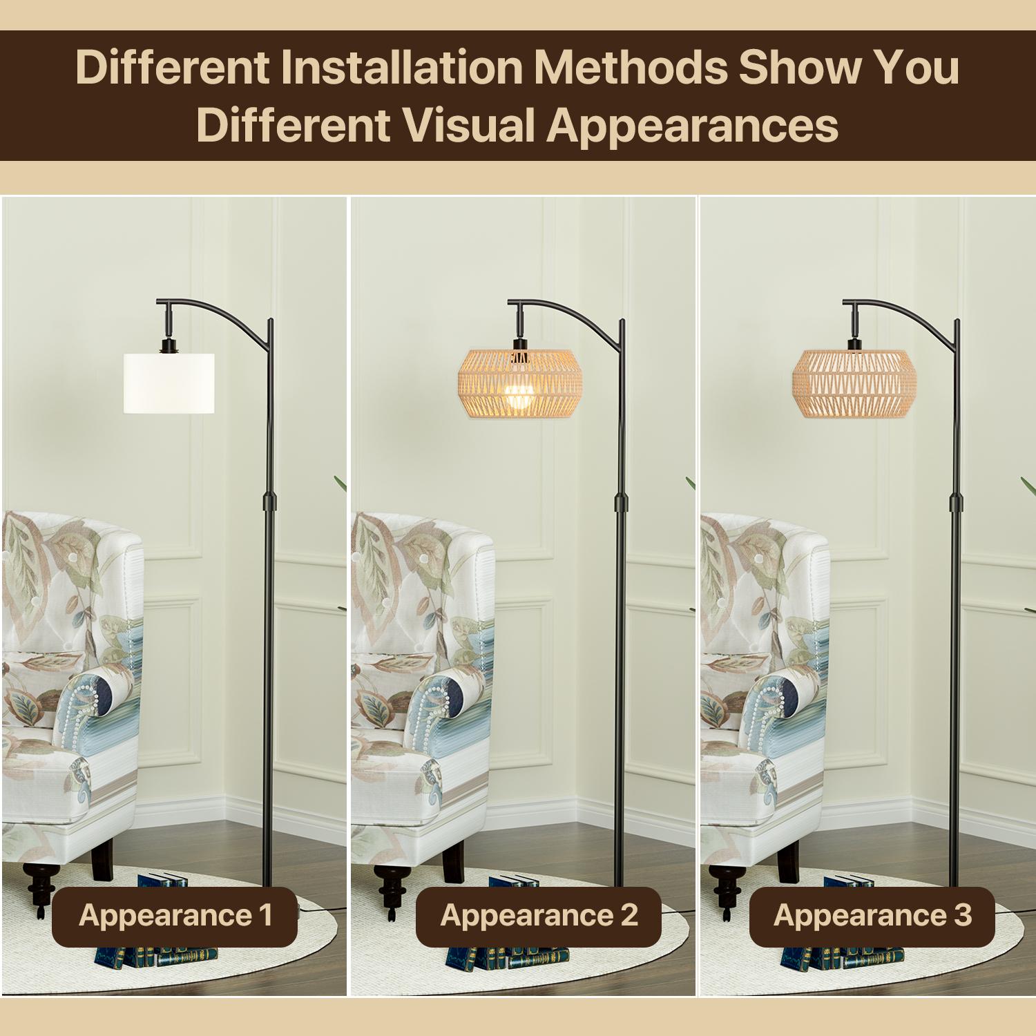 GLITGATE RGB Dimmable Y Floor Lamp with Remote Control, Bohemian Floor Lamp with 3 CCT,Farmhouse Floor Lamps with Rattan Shades, Mid century modern floor lamp, Adjustable Tall Lamp for Bedroom, Office for living room,bedroom GLITGATE RGB Dimmable Y Floor Lamp with Remote Control, Bohemian Floor Lamp with 3 CCT,Farmhouse Floor Lamps with Rattan Shades, Mid century modern floor lamp, Adjustable Tall Lamp for Bedroom, Office for living room,bedroom