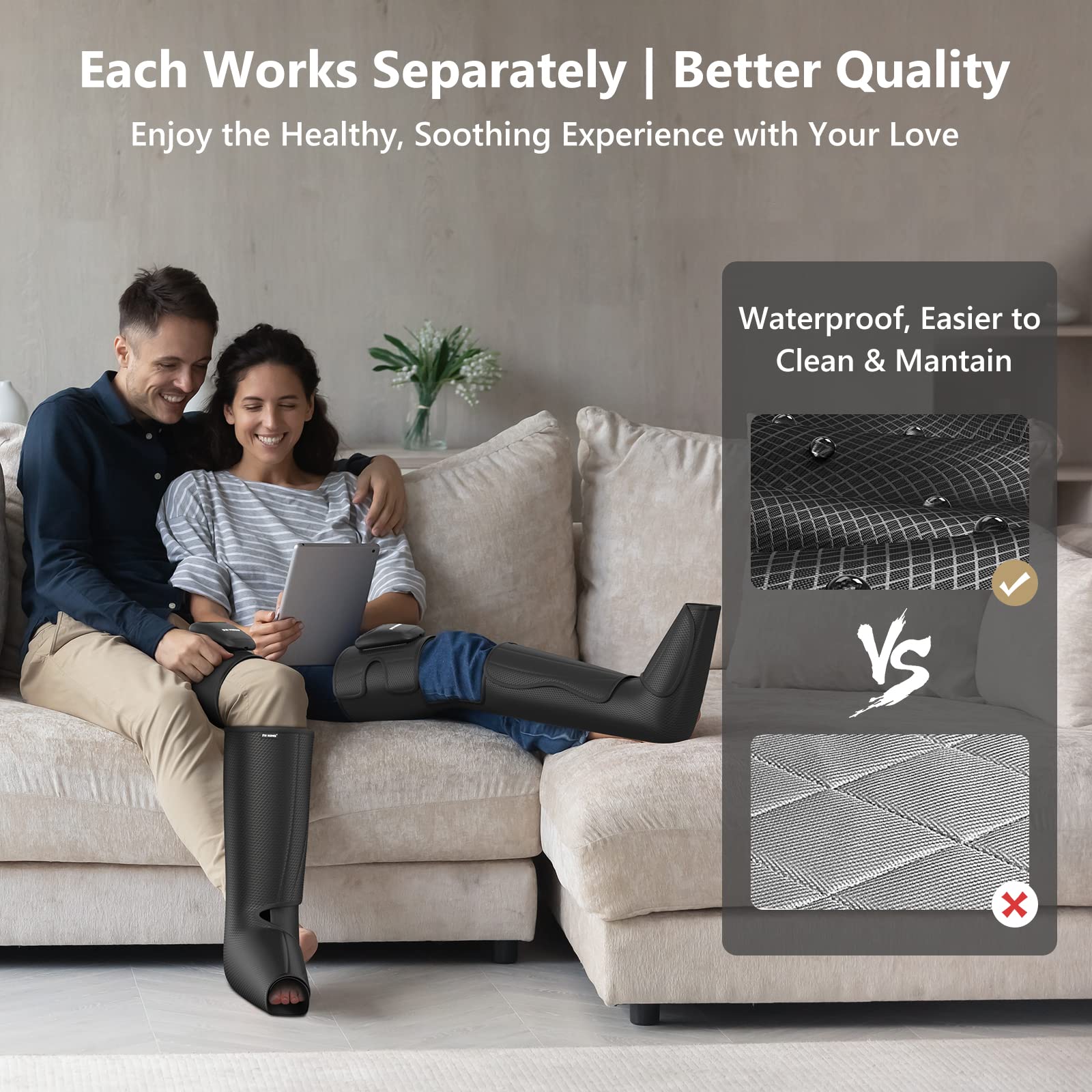 【FIT KING】Cordless Foot and Leg Massager, Leg Massager, No External Hoses & Handheld Controller, Easy to Use for Travel, Mom, Dad, Athletes, Blackfriday gift 【FIT KING】Cordless Foot and Leg Massager, Leg Massager, No External Hoses & Handheld Controller, Easy to Use for Travel, Mom, Dad, Athletes, Blackfriday gift