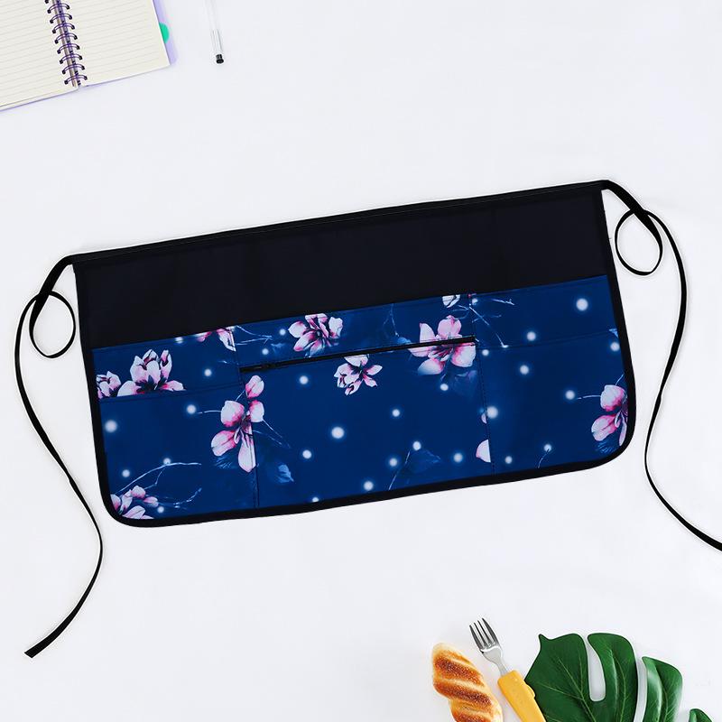 Solid Color Server Apron with Pocket, 1 Count Waiter Half Apron, Work Short Apron, Kitchen Cooking Aprons for Kitchen & Restaurant & Bar, Baking & Cooking Accessories