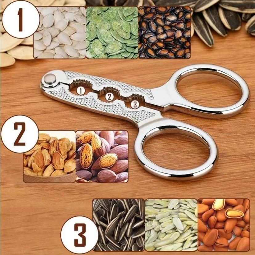 Magic Nutcracker Tool for Shelling Sunflower Seeds, Lazy Person's Pine Nut and Watermelon Seed Sheller, Hazelnut Opener