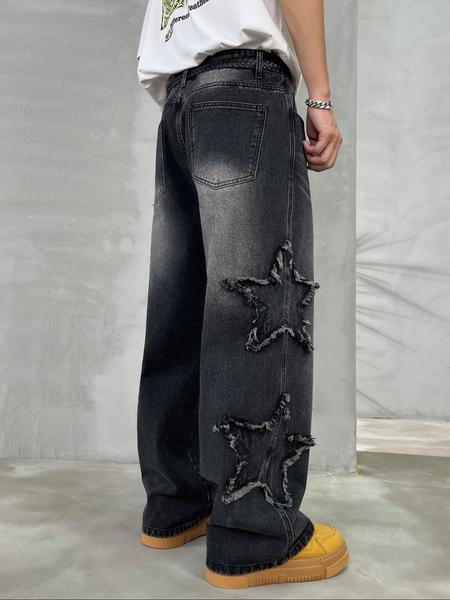 Men's Vintage Loose-Fit Straight Leg Jeans, American Street Style Denim Jeans, Perfect Gift for Husband Boyfriend, All Seasons Wear Men's Vintage Loose-Fit Straight Leg Jeans, American Street Style Denim Jeans, Perfect Gift for Husband Boyfriend, All Seasons Wear