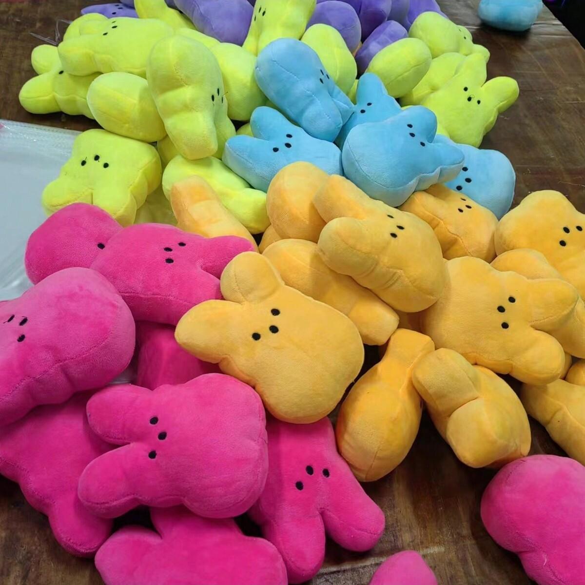 Easter Bunny Plush Peeps Dolls, Crystal Velvet Easter Gift, Soft Stuffed Toys for Kids, Perfect Easter Decoration, Soft Stuffed Animal