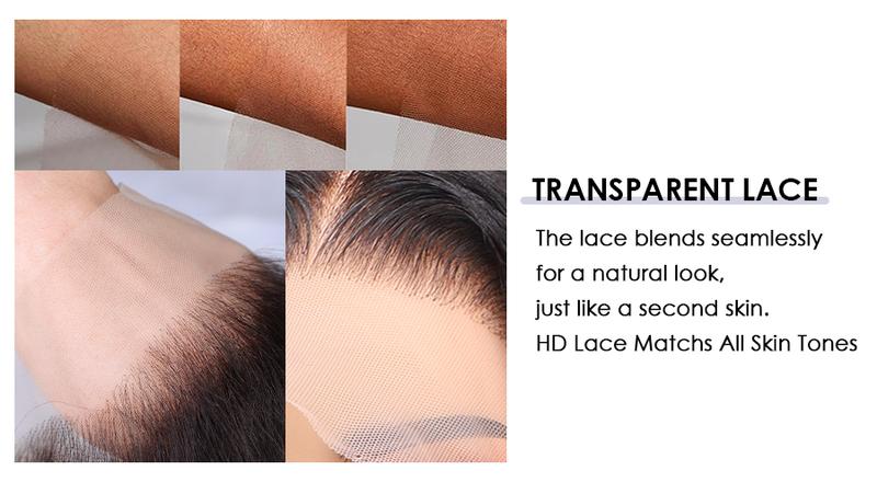 [New Upgrade] Pizazz Drawstring Glueless Wig 13x6 HD Transparent Lace Front Human Hair Wigs 220 Density Pre-Cut / Pre-Plucked Brazilian Straight Lace Frontal Wig With Tiny Knots