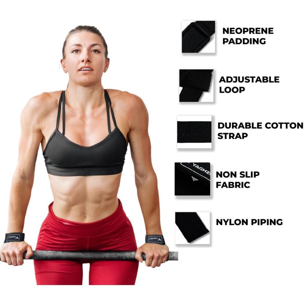 Lifting Straps for Weightlifting, Bodybuilding, Powerlifting, Strength , & Deadlifts - Padded Neoprene 21 inch  Lifting Wrist Straps, Gym Wrist Straps for Weight Lifting