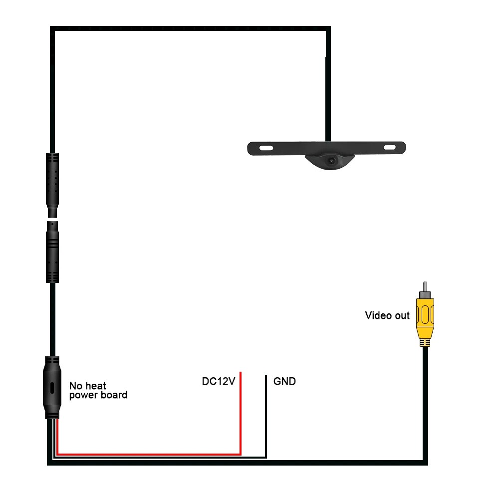 Universal License Plate Car Front Camera, 150 Degree Wide Angle Fish Eye Lens, Night Vision Waterproof, Abs Enclosure Material