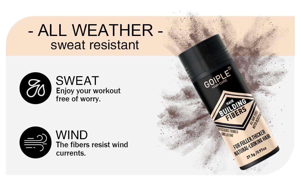 Natural Hair Building Fibers Set for Men and Women Hair Thickening Powder Adds Volume Professional Sweat Resistant Water Resistant (Medium Brown)