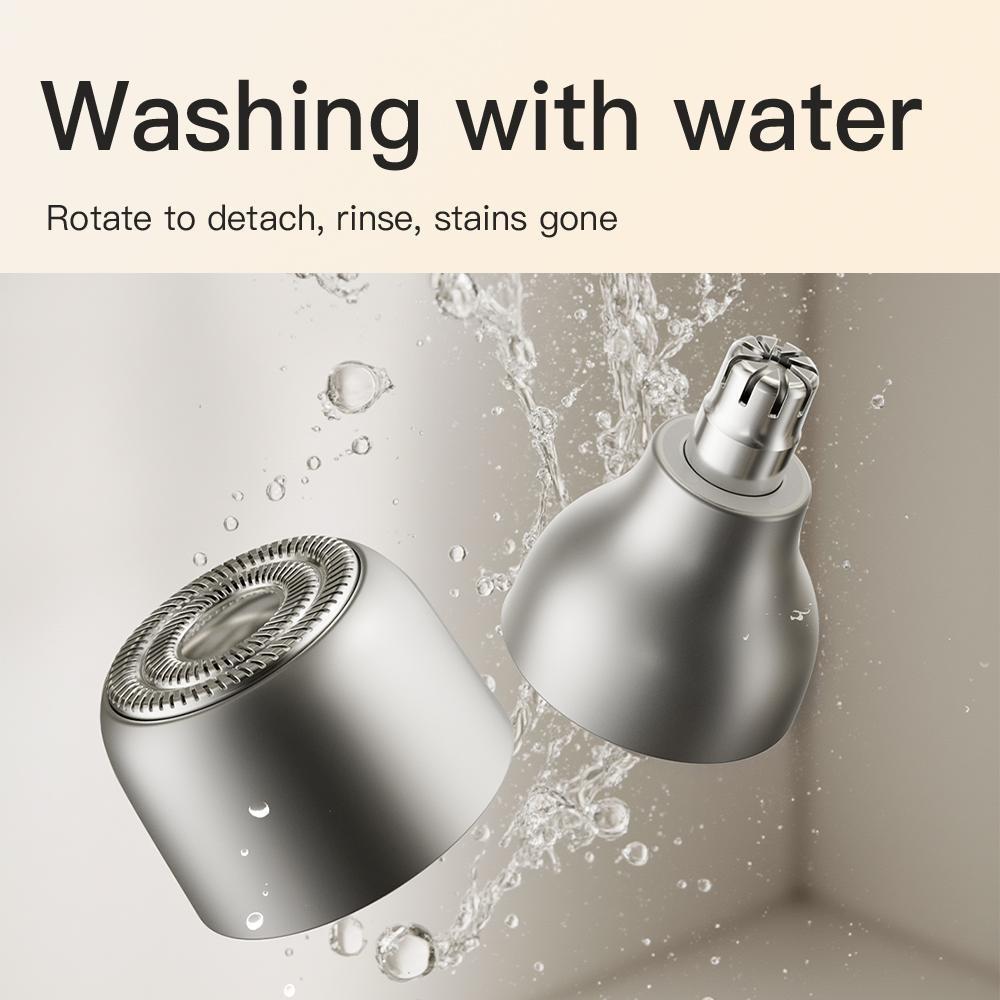 Portable Electric Nose Hair Trimmer, Compact Design, Gentle Blade, Quick Cleanup, Low Noise, Waterproof, Ideal for Men, Travel-Friendly