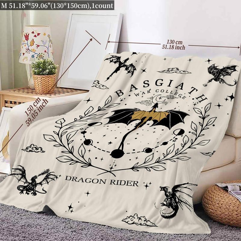 Dragon Pattern Blanket, 1 Count SoftComfortable Throw Blanket, Bedroom BeddingBlankets, Warm Napping Blanket for Home OfficeTravel Camping throw blanket comfortable flannel