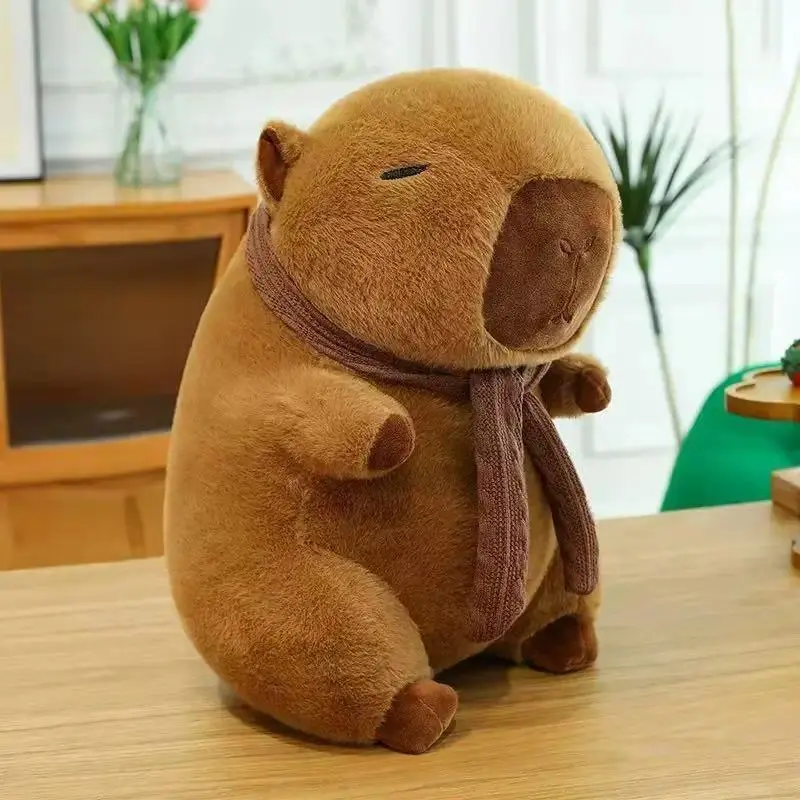 23cm Capybara Plush Simulation Capibara Anime Fluffty Toy Cute Doll Stuffed Animals Soft Doll Plush Christmas Thanksgiving Gift