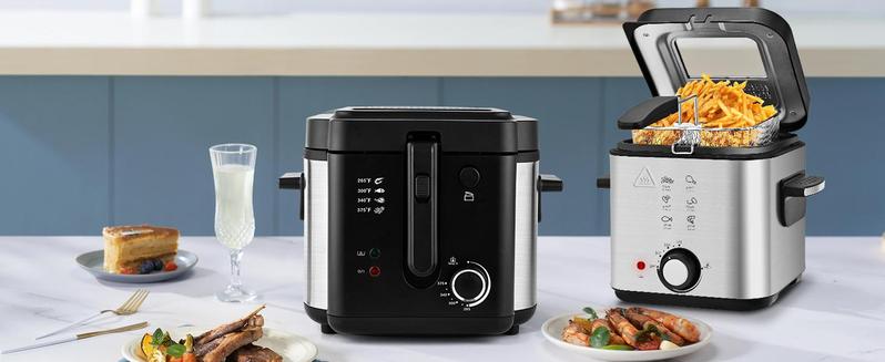 SUSTEAS 1500W Household Deep Fryer – 1.5QT/2.6QT, Adjustable Temp, Fast Heating, Removable Lid & Easy-Clean (Springtok) SUSTEAS 1500W Household Deep Fryer – 1.5QT/2.6QT, Adjustable Temp, Fast Heating, Removable Lid & Easy-Clean (Springtok)
