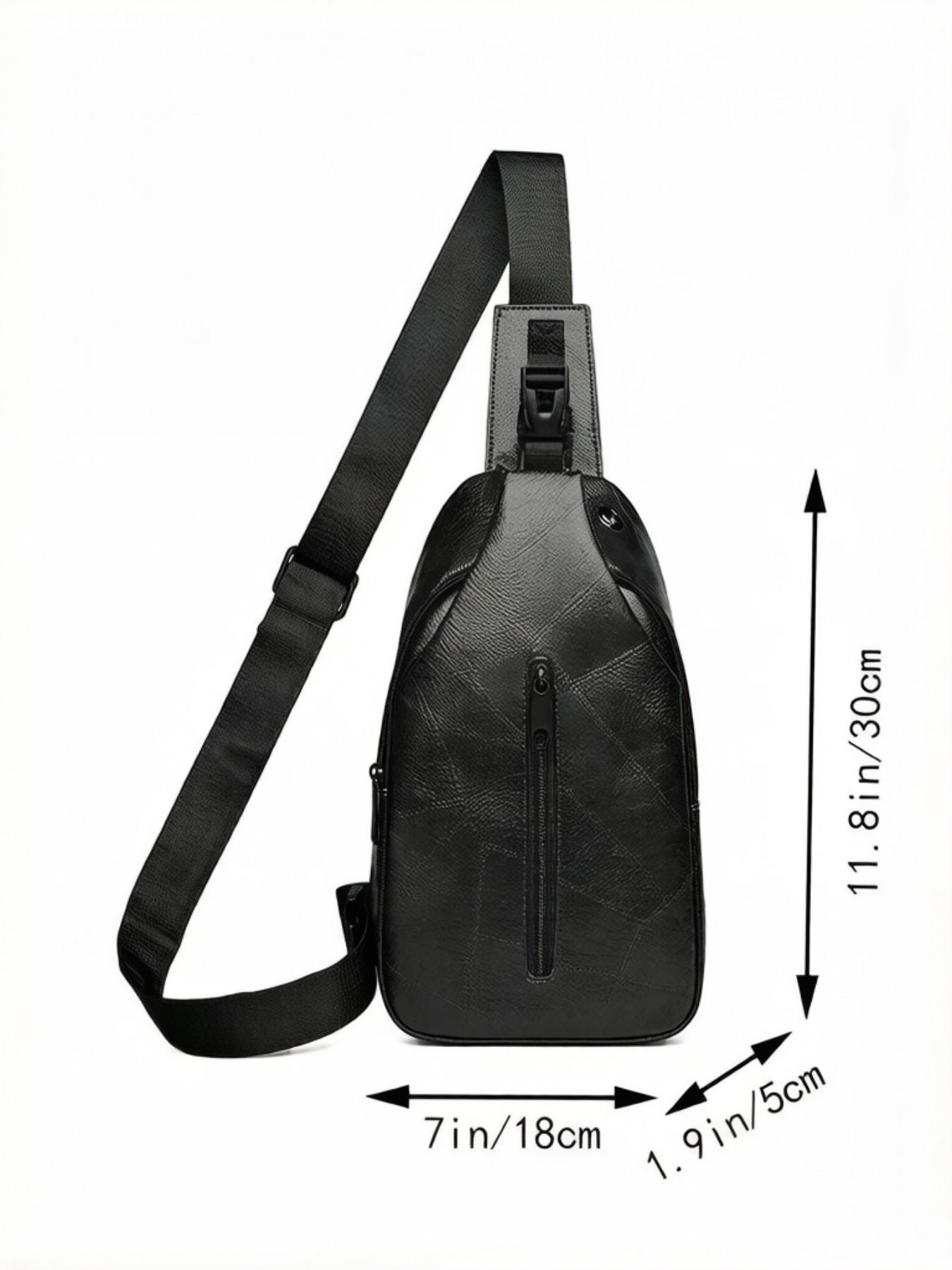Essential Chest Bag Organizer, Sleek PU Leather Sling Crossbody Pack, Versatile Travel & Concert Gear, Spring Style 2026, TikTok Made Me Buy It.
