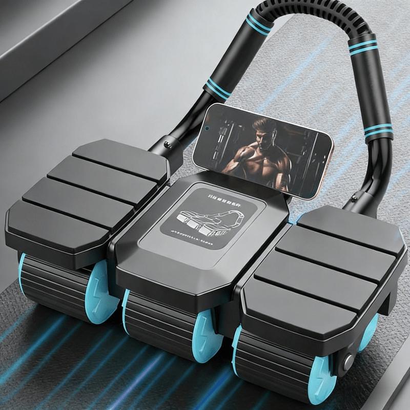 Ab Wheel Roller with Elbow Pad, Home Fitness Equipment for Core, Waist & Hip Training, Indoor Exercise Gear, Large Stable Anti-Tip Wheel, Ergonomic Non-Slip Hand Grips