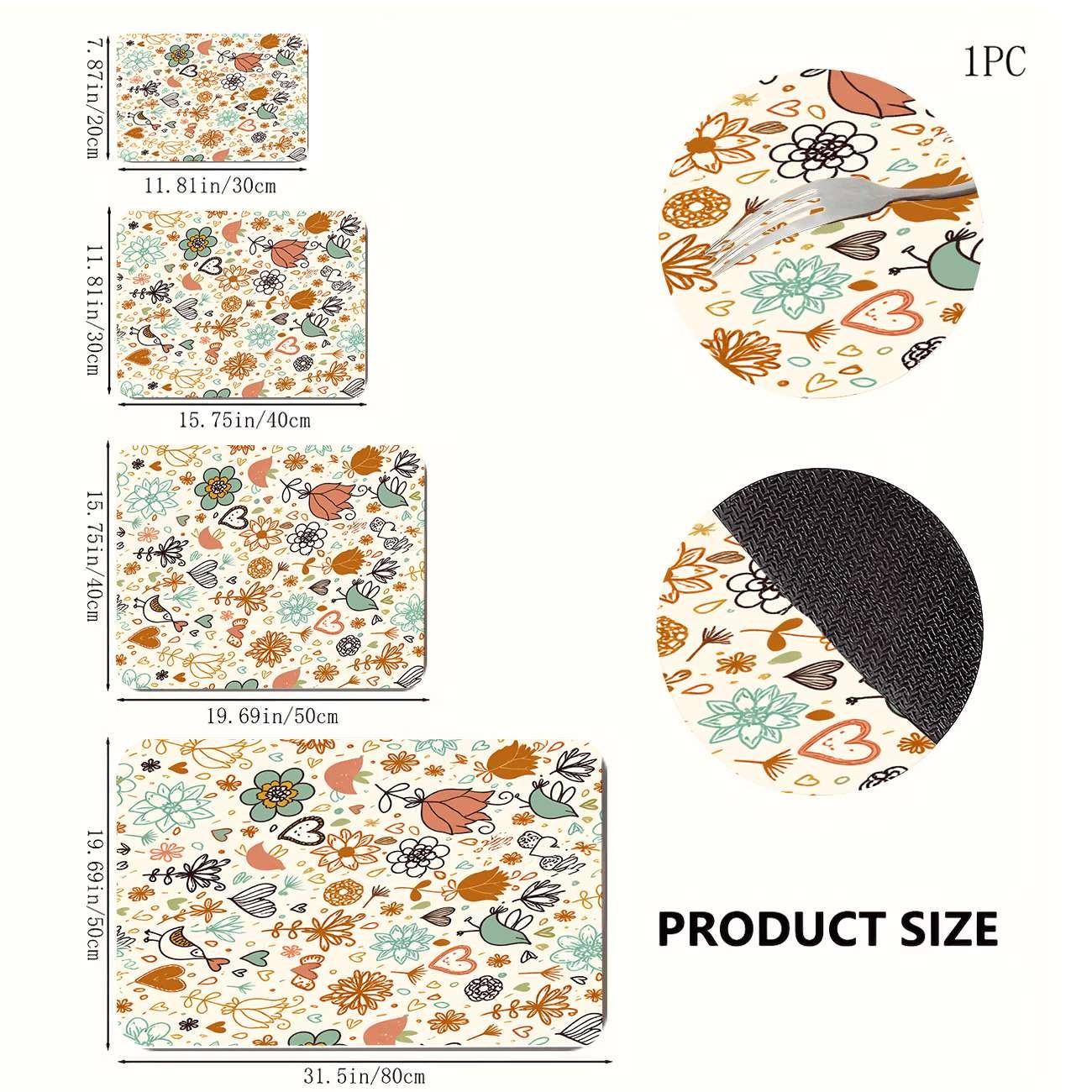 Multi-Functional Table Mat, Rubber Coaster, Easy Clean, Water Absorbent, Non-Slip, Durable, Protects Tabletop, Ideal for Kitchen and Bedroom