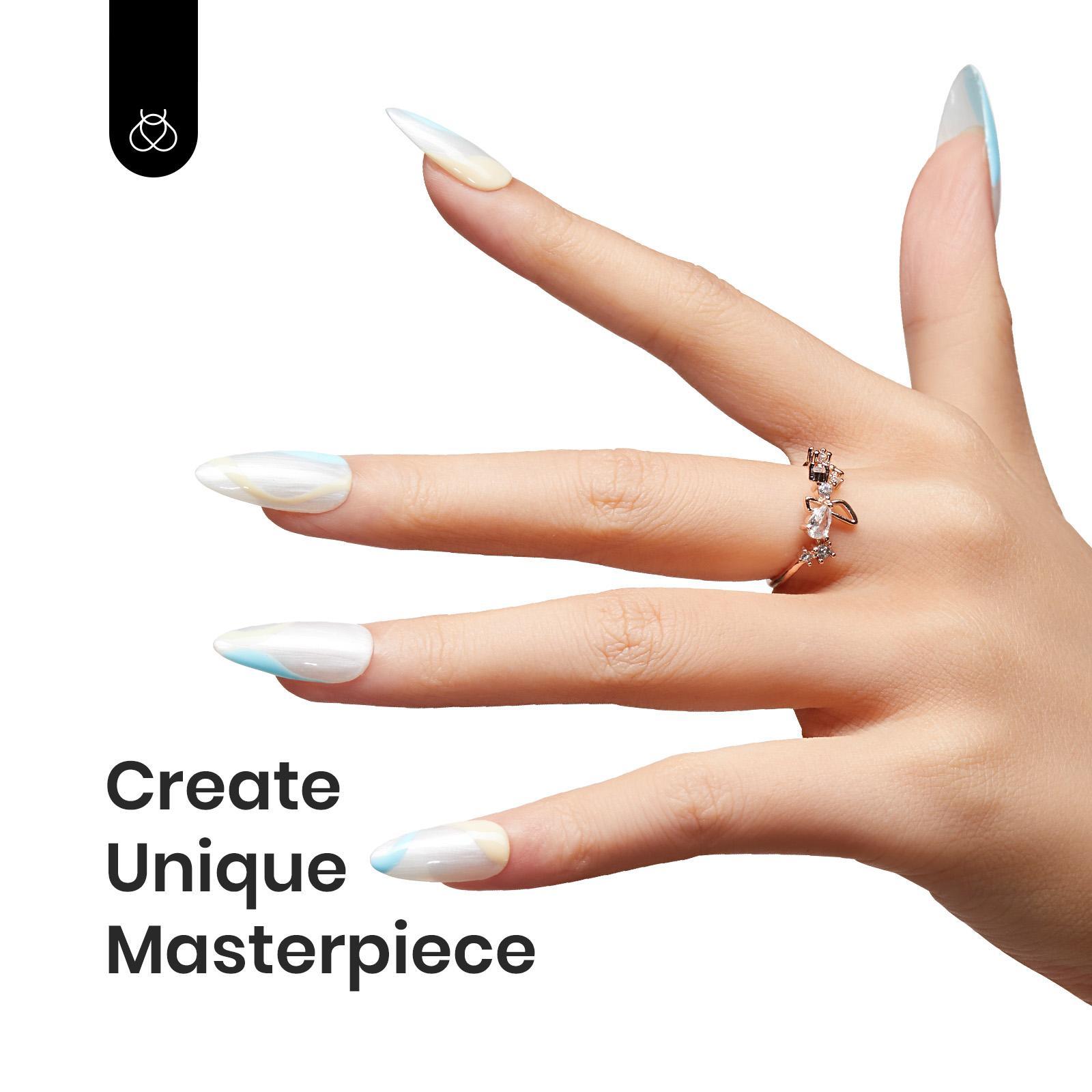 Beetles 15ML Pearlescent Gel Nail Polish, Pearl White Shell Shimmer Effect, Soak-Off UV LED Nail Gel for DIY & Professional Nail Art Designs, Gift for Women