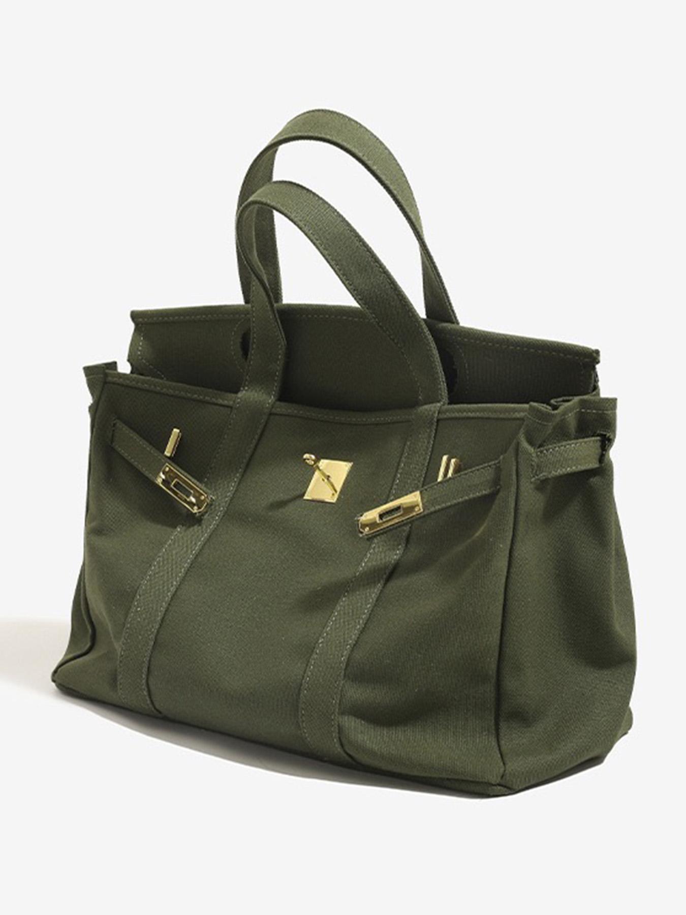Women's Canvas Tote Bag, High-End Design Handbag, Large Capacity Commuter Bag, Office Shoulder Bag, Versatile Shoulder Bag for Daily Use