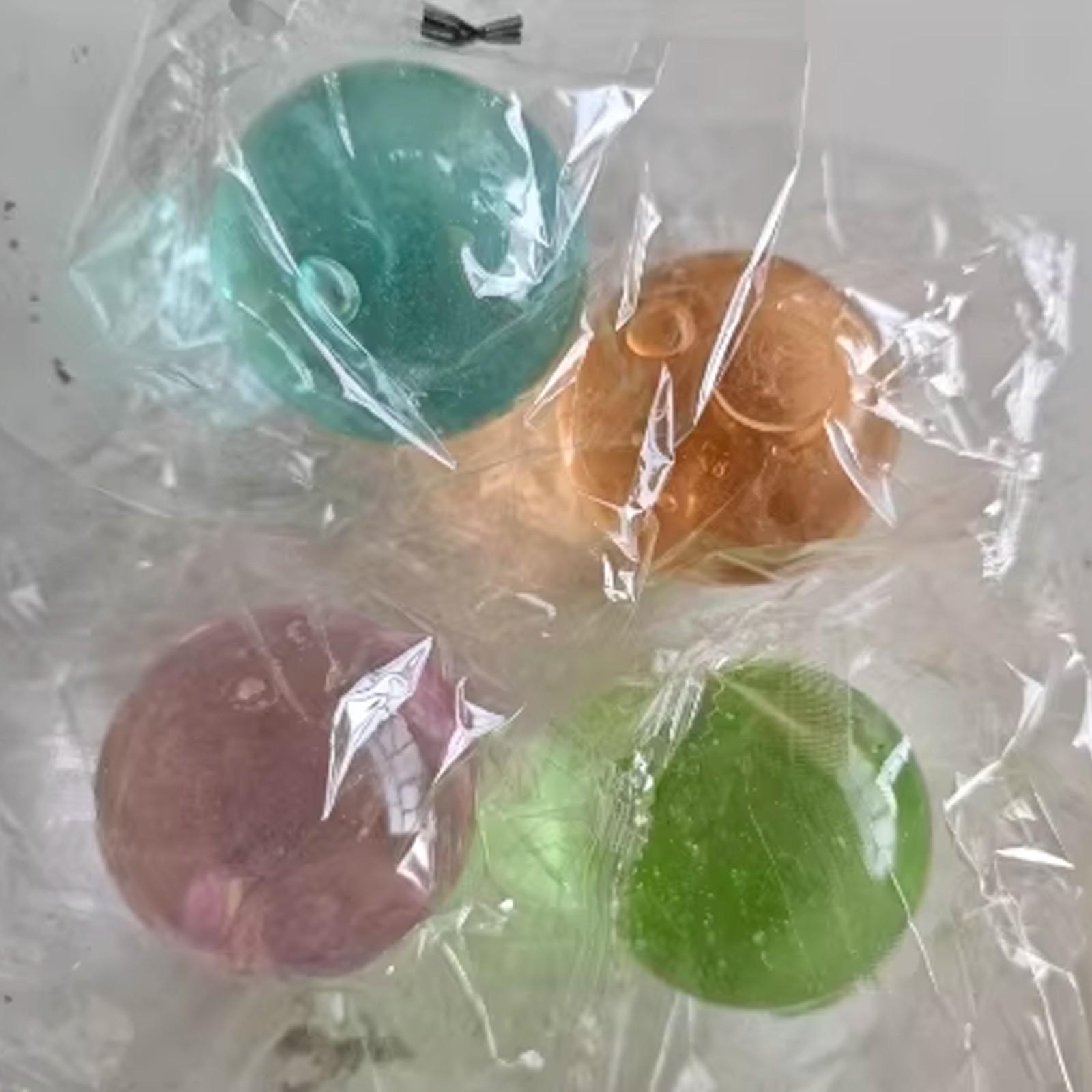 2/4 PCS Coconut Oil Stress Ball Squishy, Slow Rising, Odorless, Non-Sticky, Easy to Clean,  Improving Focus, Or Easing Tension During Study, Work, Or Relaxation, Handmade Malleable Clear Jelly Bubblegum Texture Coconut Oil Squishy Toy