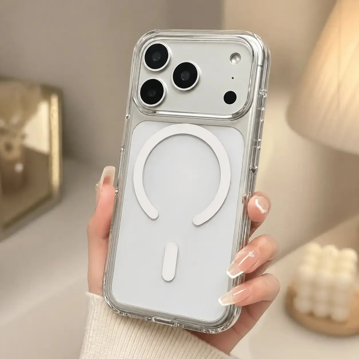 MagSafe Compatible Clear Magnetic Case for iPhone 18 Pro Max/17 Pro Max - Anti-Yellowing, 10FT Military-Grade Shockproof Protection, Slim Bumper Design |       Compatible with iPhone 11/12/13/14/15 Pro/16 Pro Max/17 Pro/17 Air