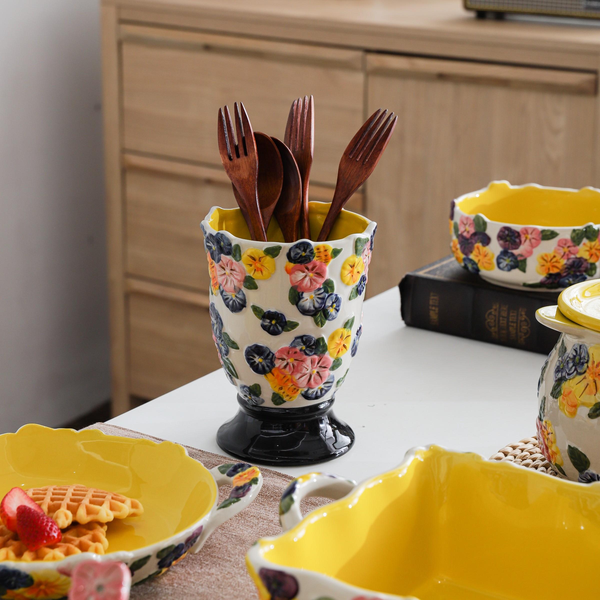 50 Fuya Life Series Ceramic Tableware Set, Farmhouse Style, Durable & Easy Clean, Ideal for Home & Gifts, Multiple Sizes Available