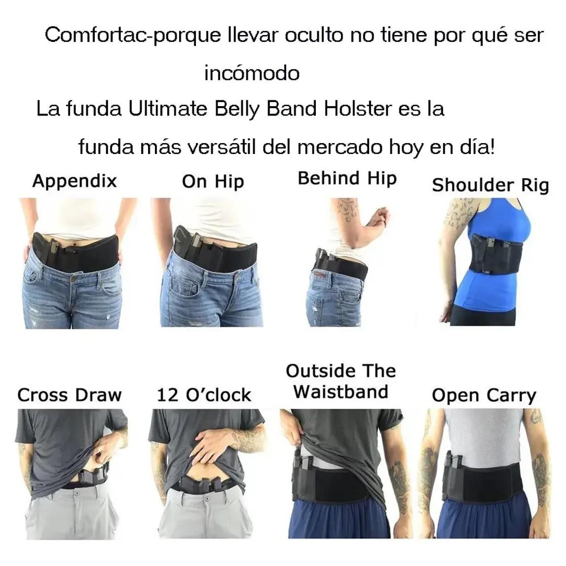 1pc Outdoor Tactical Gun Holster, Hidden Dive Material, Multi-Functional Concealed Carry Waist Belt, Universal Gun Stock Strap, Phone Case Bag