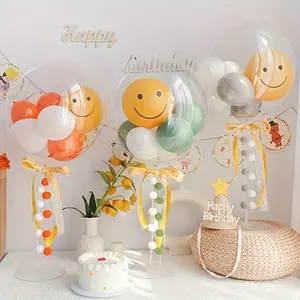 Two Sets Transparent Balloon Stands Desktop Centerpiece Decor, Ideal for Birthdays, Weddings, Thanksgiving, Bridal Party Events