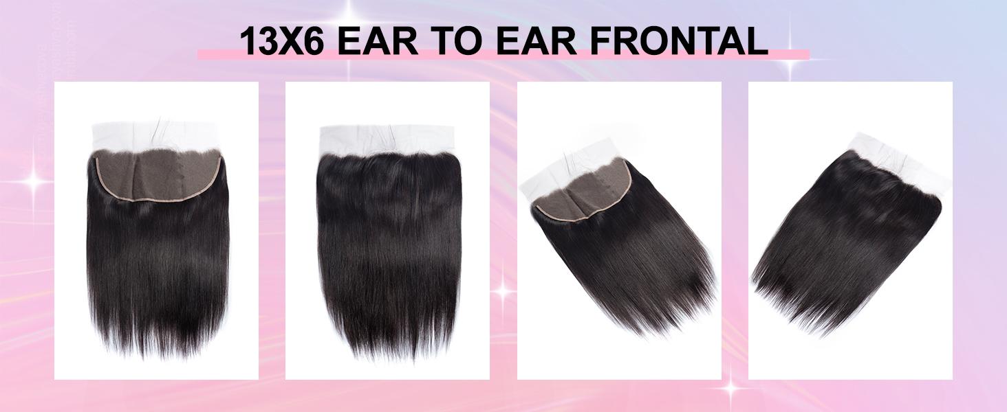 Lemoda 13x6/13X6/5X5/4X4 Lace Frontal 14-22 Inch Burmese Curly /Straight/Body/Deep/Water Wave HD Transparent Lace Frontals 12A Brazilian Virgin Human Hair Lace Frontal Closure Natural Black