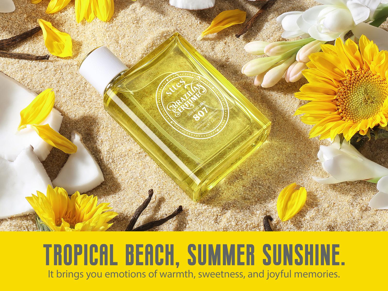 Sttes Perfume 807# (SUN AND SAND) – Eau De Parfum 100ml (3.4 fl oz) – Coconut Milk, Warm Sand, Vanilla Sttes Perfume 807# (SUN AND SAND) – Eau De Parfum 100ml (3.4 fl oz) – Coconut Milk, Warm Sand, Vanilla