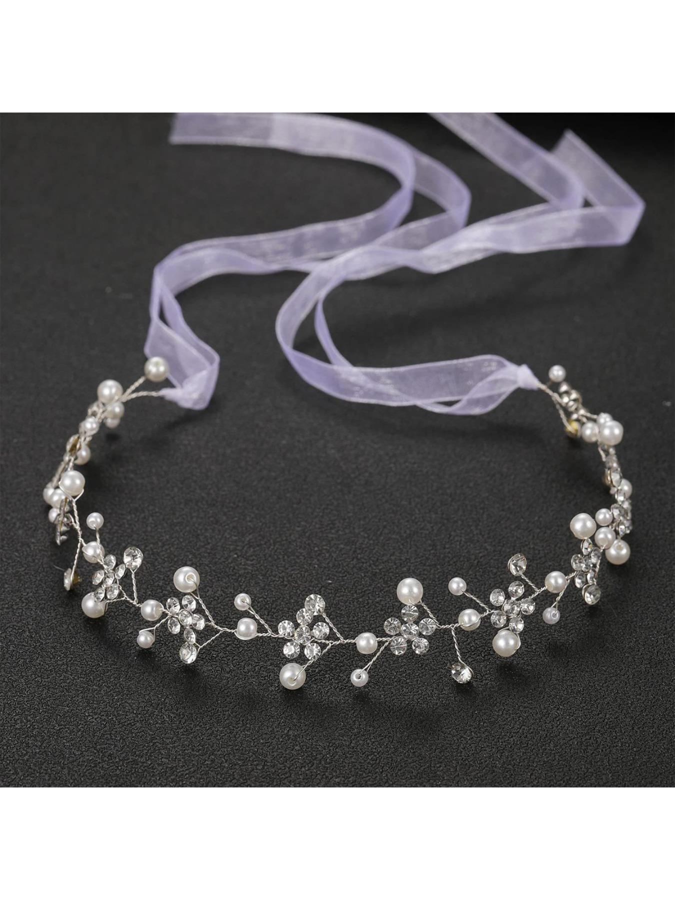 Luxe Petite Handmade Flower Pearl Hair Vine, Elegant Bridal Headpiece, Luxury Wedding Hair Accessory for Brides, Bridesmaids & Flower Girls