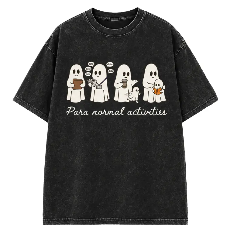 Soft Fabric Crew Neck T-Shirt, Breathable Casual Printed 1-Piece Streetwear - Paraprofessional SPED RBT Teacher Aide Gift for Halloween Activities