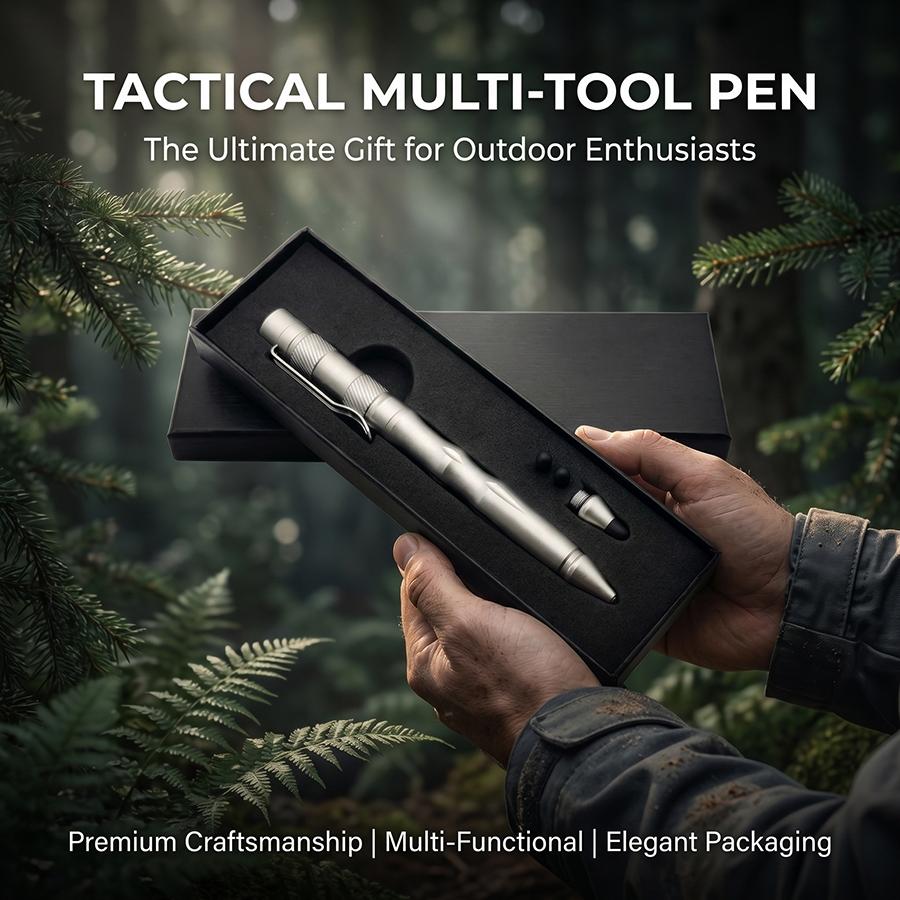 Tungsten steel window breaker multifunctional tactical pen with touch screen head signature self-defense pen outdoor combination tool