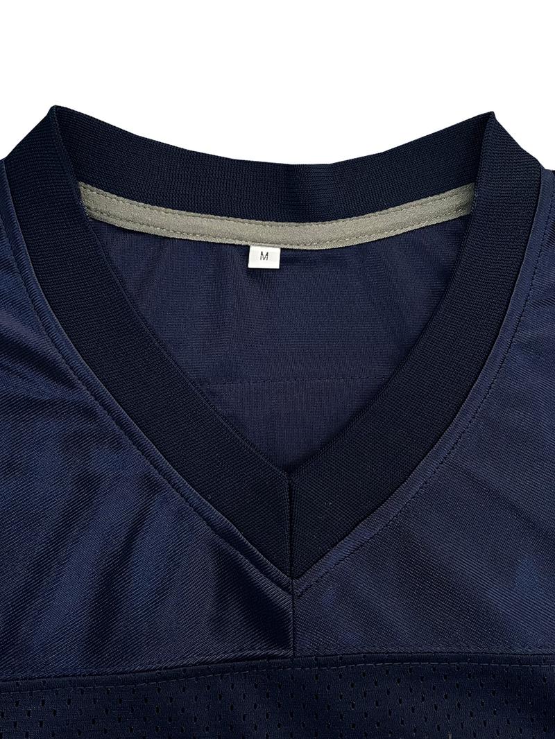 Men's American Football Jersey-Breathable & Embroidered, Patriots #10 #12 Rugby Jersey,V-Neck, Short Sleeve, Loose Fit for Casual, Streetwear &Sports Activities, Jersey Shirts, Jersey Top