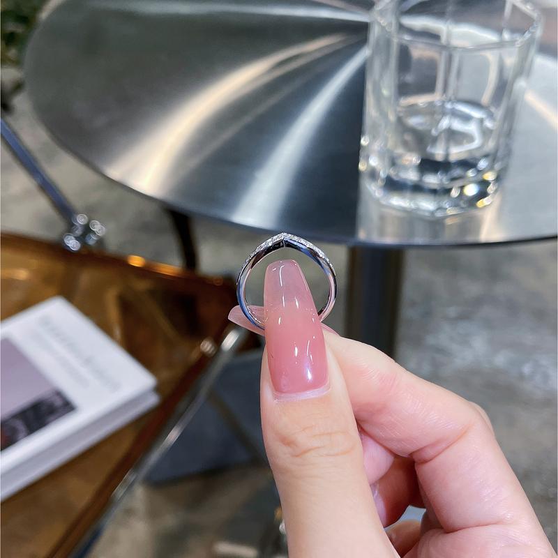 【#60 Great for Matching! 】 Synthetic Moissanite Wedding V Band Rings for Women D Color VVS1 in 925 Sterling Silver Half Eternity Stackable Engagement Ring Anniversary Band Size 4.5-10