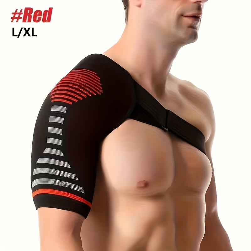 An adjustable shoulder pad, designed specifically for compression support, comfort, and protection of the shoulder. It is an ideal protective gear for adult sports and fitness
