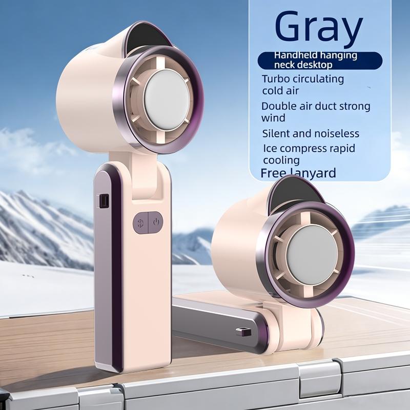 D28 Upgrade Ice Pack Cooling Portable Travel Fan Mini Pocket Handheld Rechargeable Turbine Battery Powered USB High Speed Fan for people