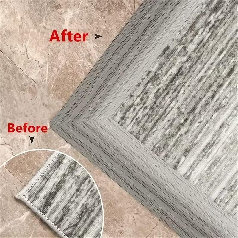 Durable Self-Adhesive PVC Floor Transition Strip, Wood Grain Design, 39.37 Inches, for Carpet and Hard Floor Edge Trim, Flexible Edges