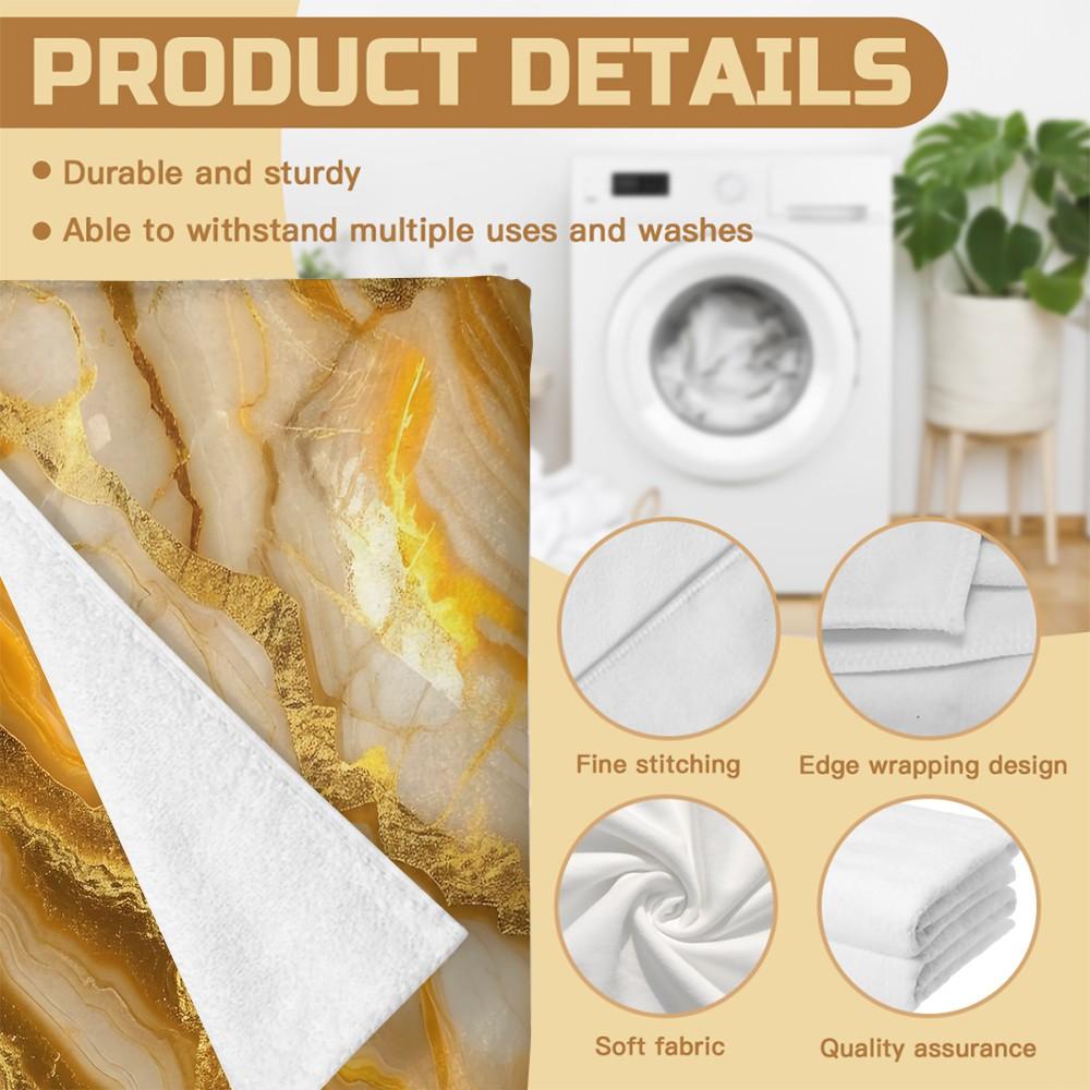 Marble Pattern Art Beach Towel, Luxury Premium Design, Quick Dry Absorbent Soft Skin-friendly, Ideal for Vacation Photoshoot Pool Daily Use
