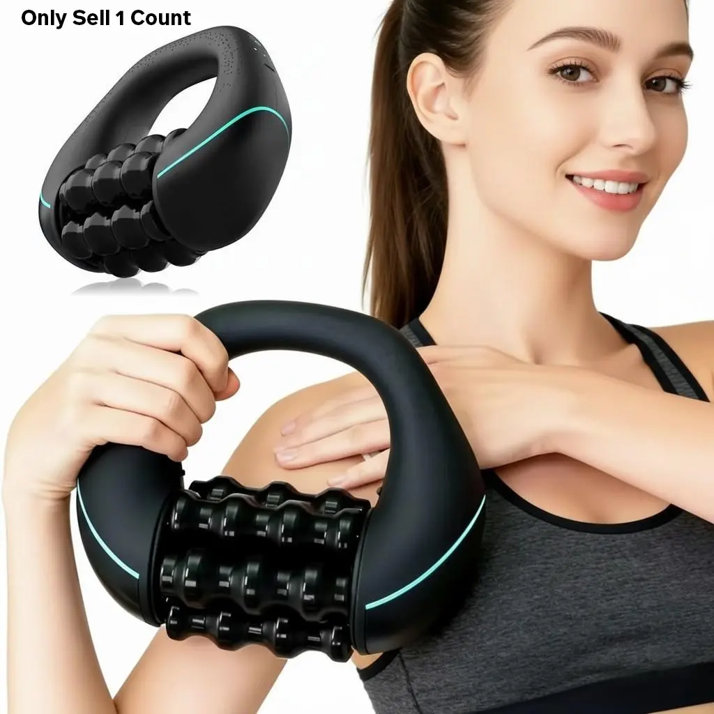 Cordless Rolling Massager, Handheld Electric Body Massager, 3 Speeds, USB Rechargeable Electric Massager for Back, Shoulder, Legs, Electric Roller, USB Rechargeable Massagers, Mother's Day Gift