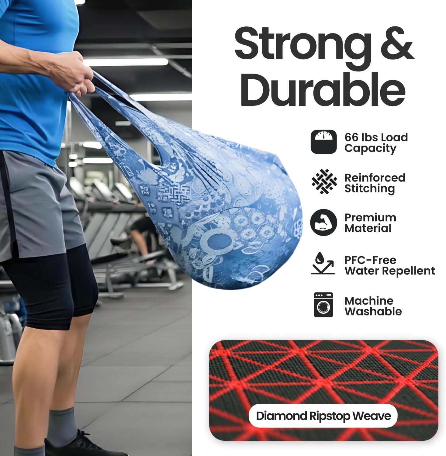 Nanobag Standard - Ultralight, Foldable, Reusable Shopping Tote Bag for Groceries, Travel & Daily Use