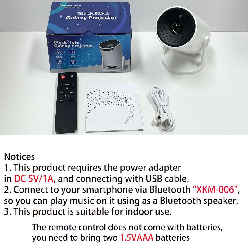 1 mini cannon star projector, galaxy projector, starry sky projector, night sky color adjustable, remote control timing, Bluetooth connection, portable indoor and outdoor projector, suitable for bedroom rest, ceiling projection, family party entertainment